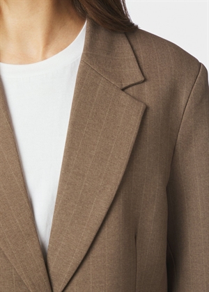 Gaby pinstripe blazer Taupe Neo Noir 